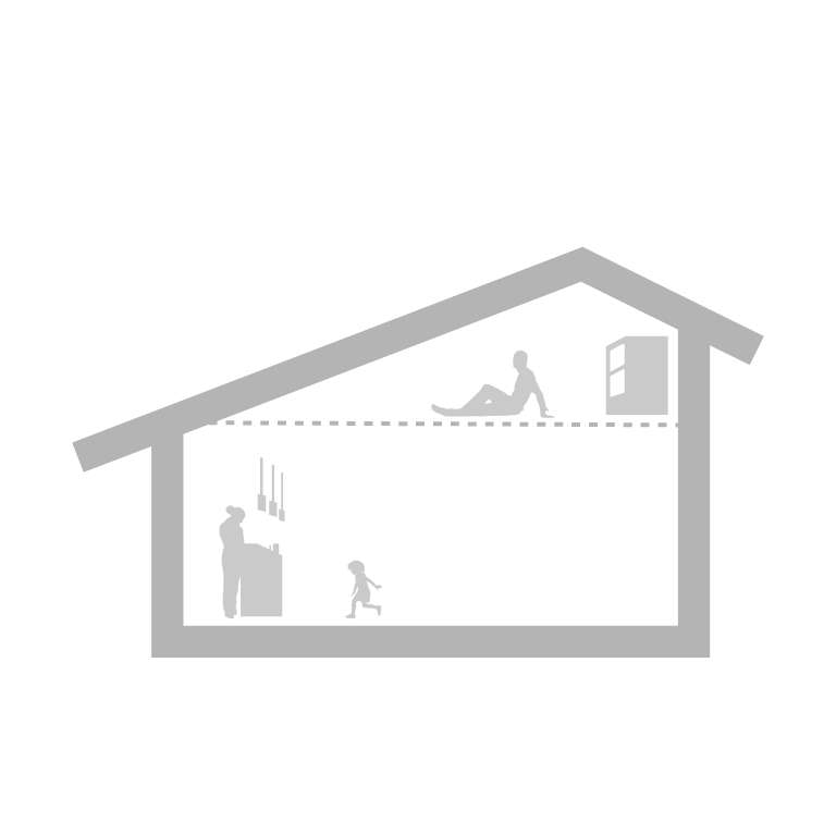 ロフトスタイル（1.5階建て） - イメージ図